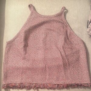 Zara Women's Pink Knit Tank Top